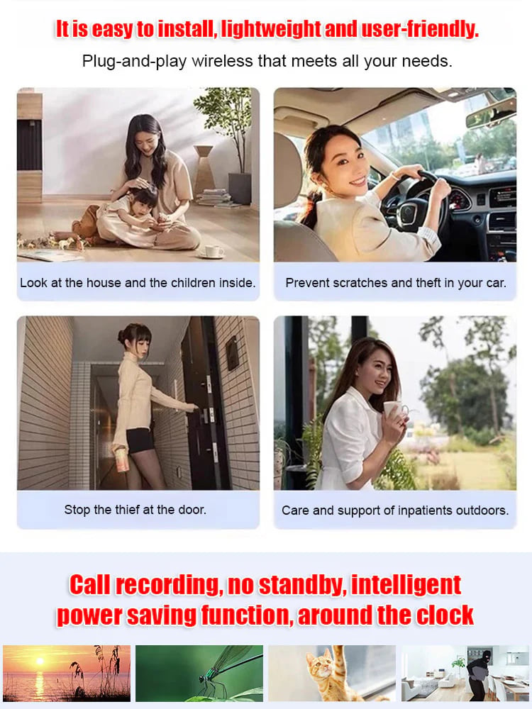 NEW🎁[Hidden camera HD night vision]No WIFI or electricity required💯Tiny and installs in 1 second ⚠️Remote real-time viewing