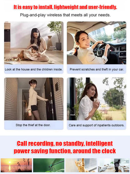 NEW🎁[Hidden camera HD night vision]No WIFI or electricity required💯Tiny and installs in 1 second ⚠️Remote real-time viewing