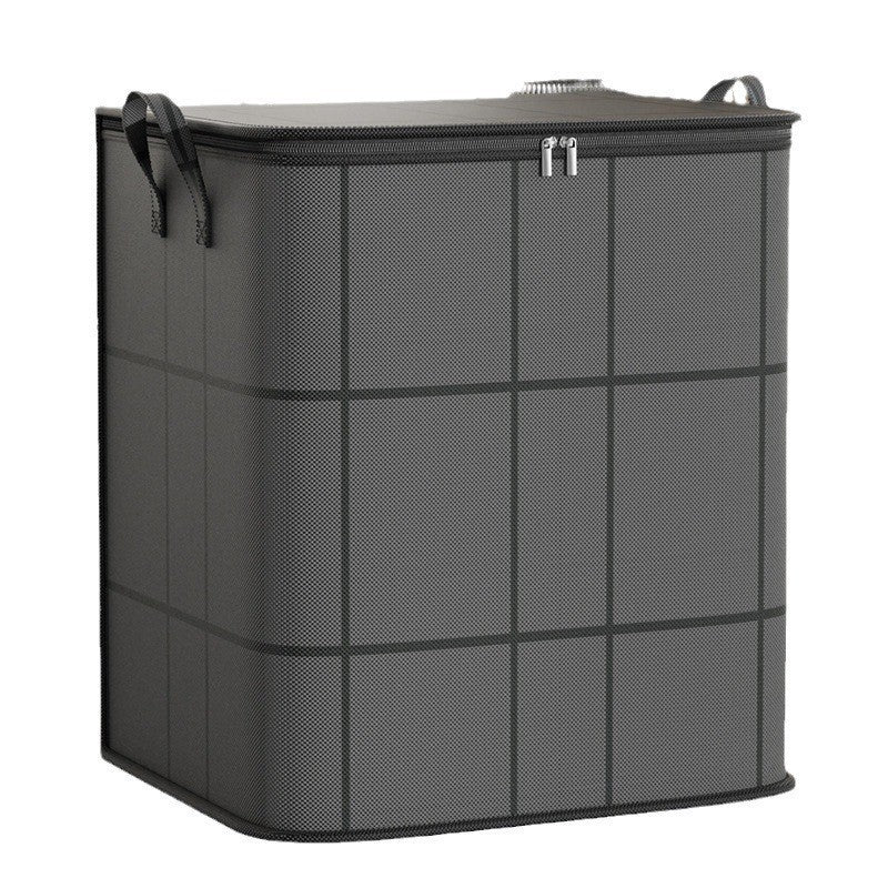 Large Zippered Reinforced Foldable Fabric Organizer Bin
