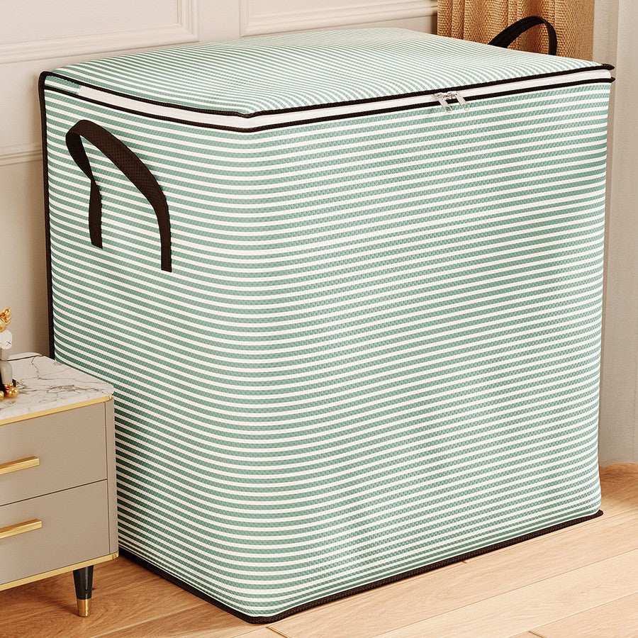Large Zippered Reinforced Foldable Fabric Organizer Bin
