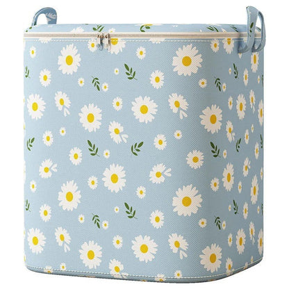 Large Zippered Reinforced Foldable Fabric Organizer Bin