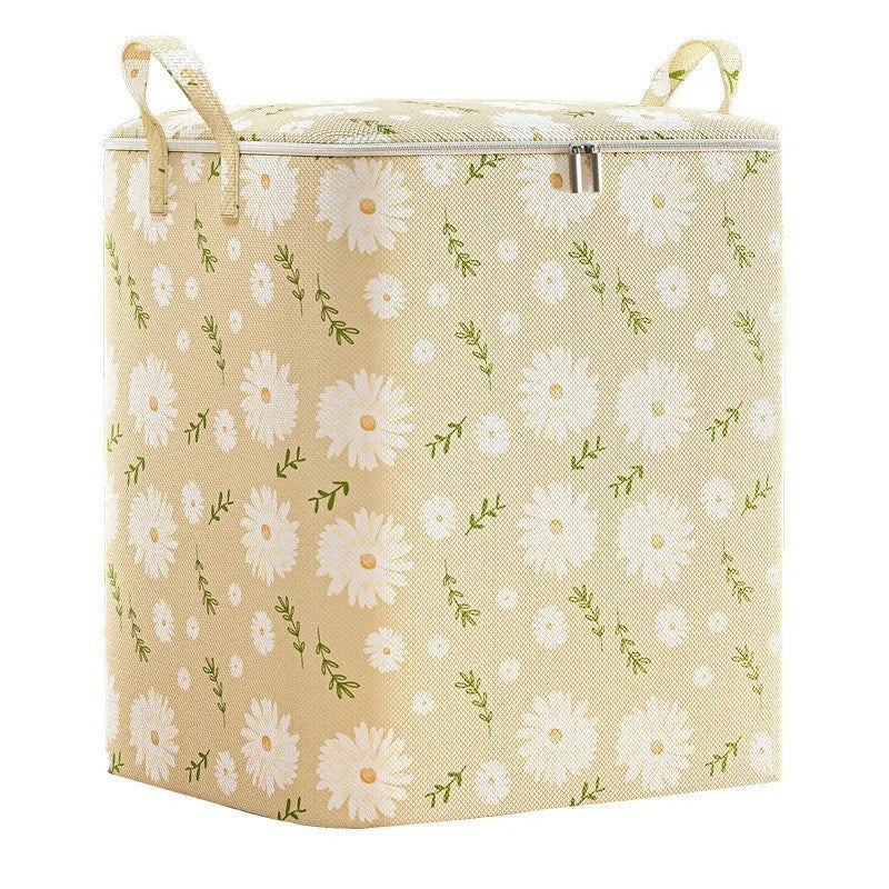 Large Zippered Reinforced Foldable Fabric Organizer Bin