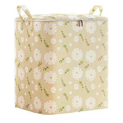 Large Zippered Reinforced Foldable Fabric Organizer Bin